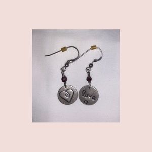 love dangle earrings